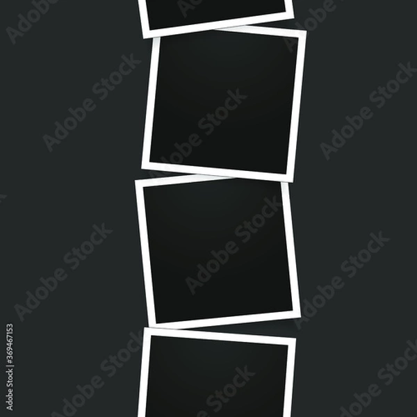 Fototapeta square photo frames on a bright background
