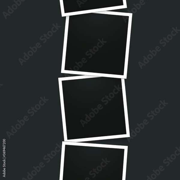 Fototapeta square photo frames on a bright background