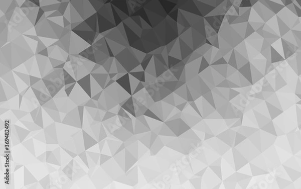Obraz Light Silver, Gray vector polygonal pattern. Glitter abstract illustration with an elegant design. Triangular pattern for your business design.