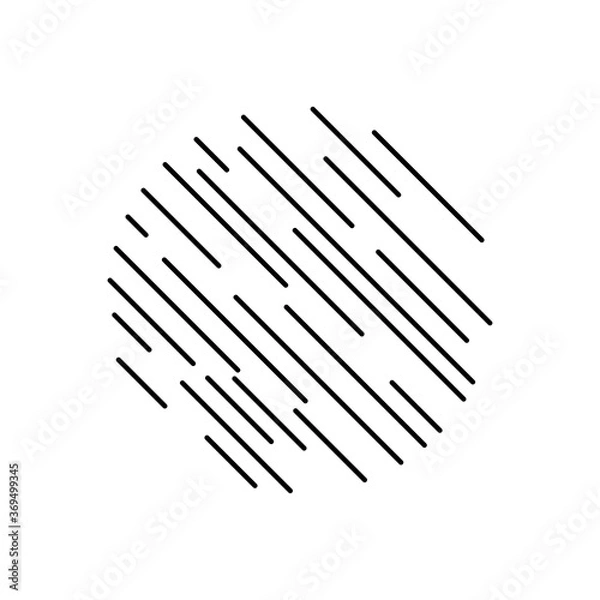 Fototapeta circle with striped design, line style