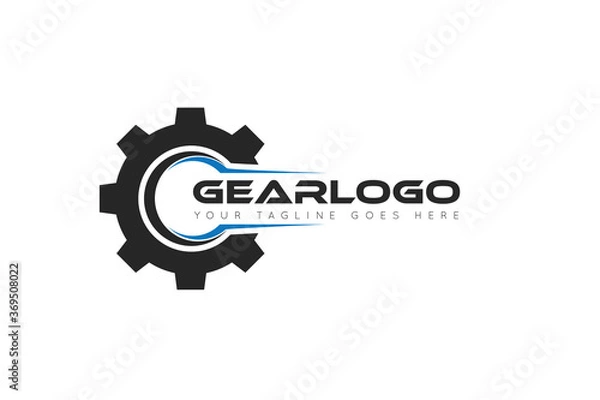 Fototapeta modern gear service logo, icon, symbol, vector illustration