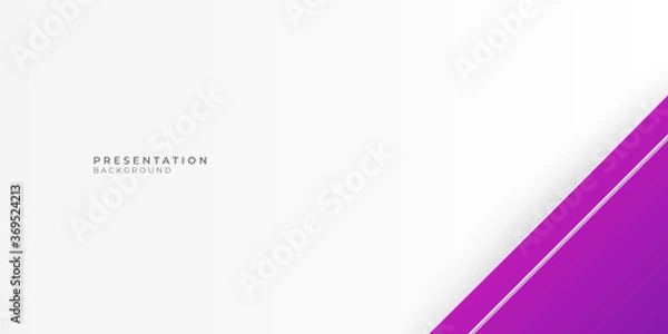 Fototapeta Modern simple pink purple white abstract presentation background with simple lines border