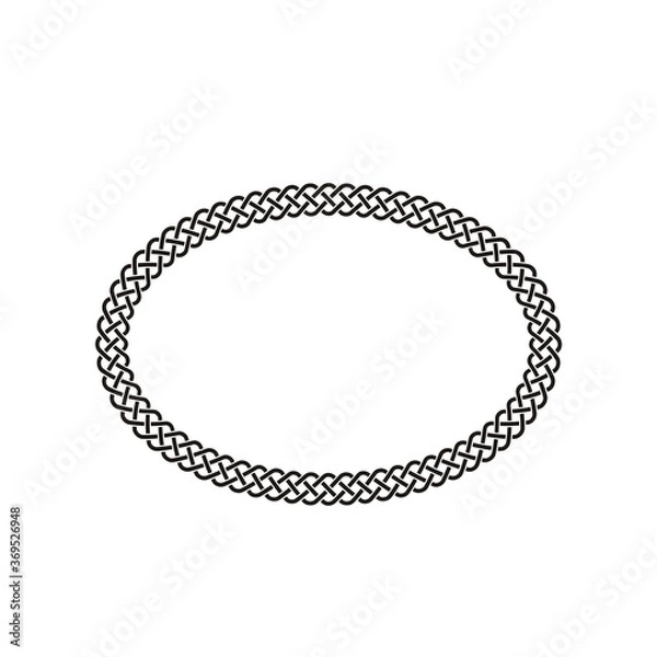 Obraz Ellipse Celtic Knot Meander Frame - Light