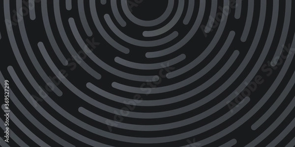 Obraz Black abstract background with circle lines spiral