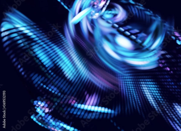 Fototapeta Technological textured background. Fractal graphics. Science and technology concept.