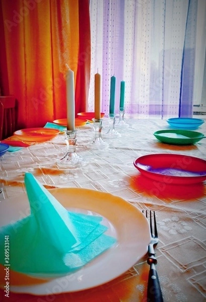 Obraz table in restaurant