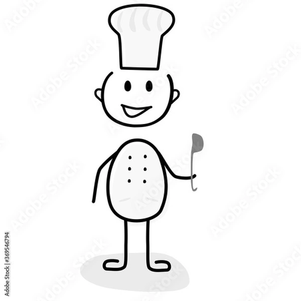 Fototapeta Strichmännchen im Comic Design als veränderbare Vektor Datei. Verwendbar für Plakate, Poster, Logos oder Präsentationen. Berufe für Beispielbilder.