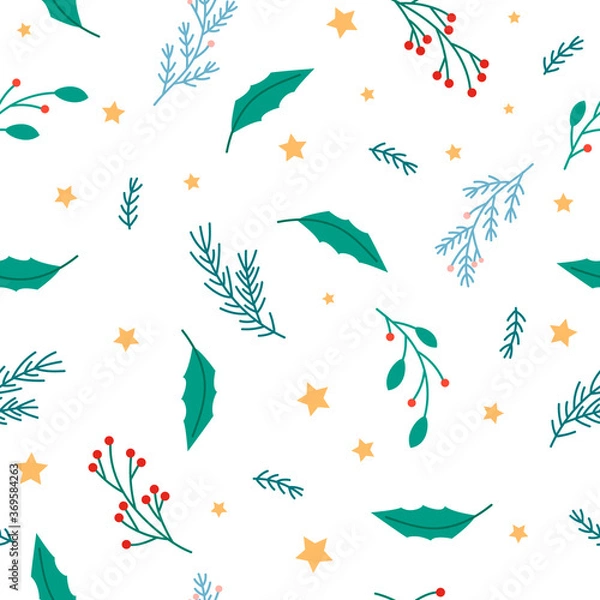 Fototapeta Christmas seamless pattern