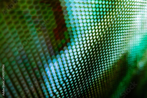 Fototapeta CloseUp LED blurred screen. LED soft focus background. abstract background ideal for design.