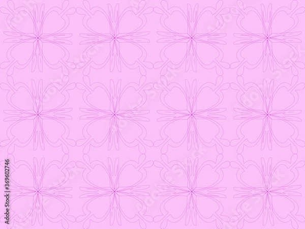 Obraz Seamless pattern design with floral background elements, beautiful ornaments, black, white, orange, pink, red, green, yellow, blue, gray, purple, brown