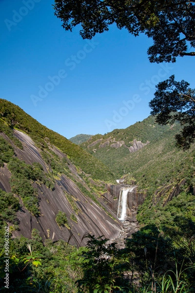 Obraz 屋久島、秋空美しい千尋滝