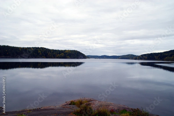Obraz lake and clouds