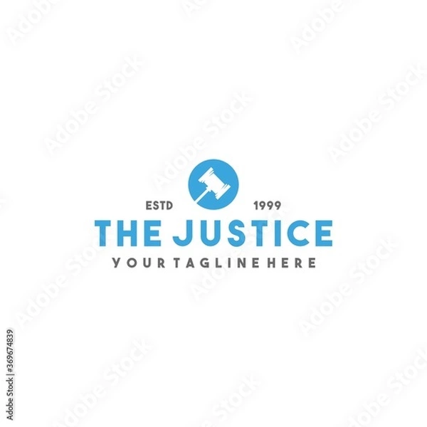 Obraz Creative modern justice logo design