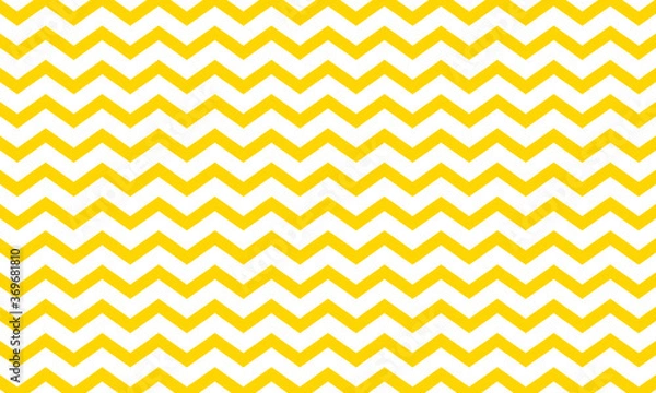 Obraz Seamless yellow zig zag wavy chevron pattern on a white background vector