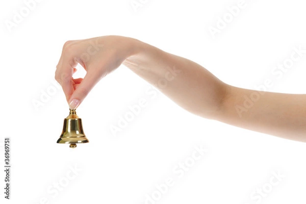 Obraz hand bell in the woman's hand