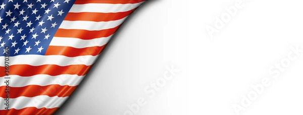 Obraz United States flag isolated on white banner