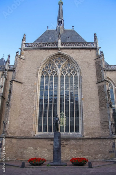 Obraz Deventer, Netherlands - July 11 2020: The Great Church in the center of Town.