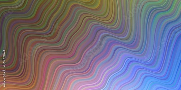 Fototapeta Light Blue, Yellow vector background with bent lines.