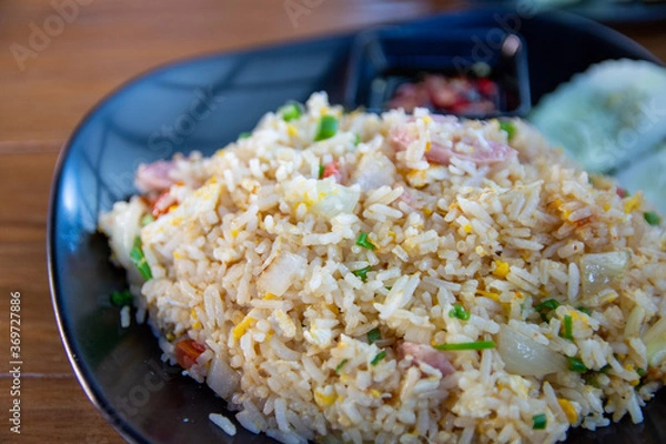 Fototapeta fried rice with chicken