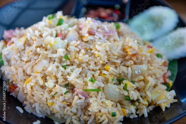 Fototapeta fried rice with vegetables