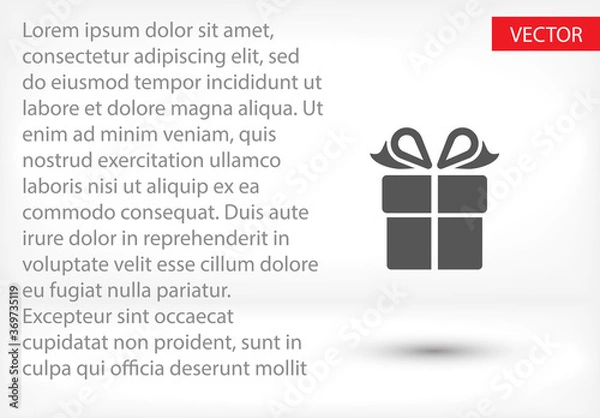 Obraz Gift box, icon. Vector  Eps 10 . Lorem Ipsum Flat Design