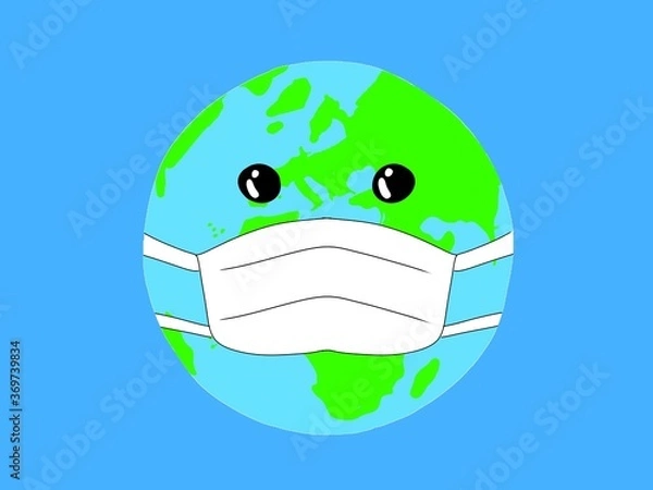 Obraz Planet vs covid