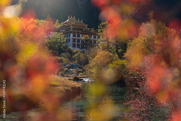 Obraz Chongu monastery in Yading