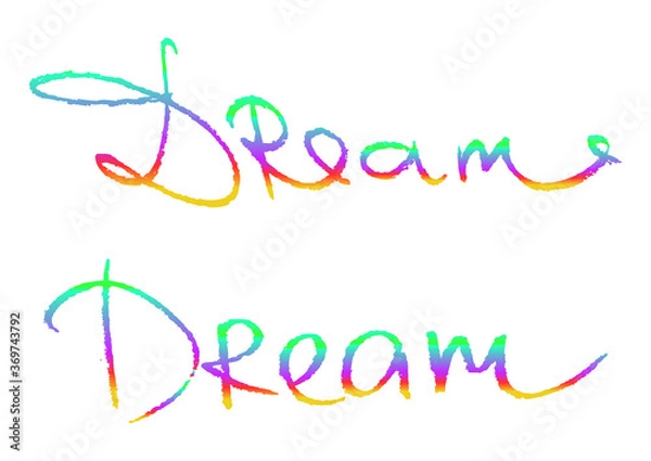 Fototapeta vector handwritten text - dream