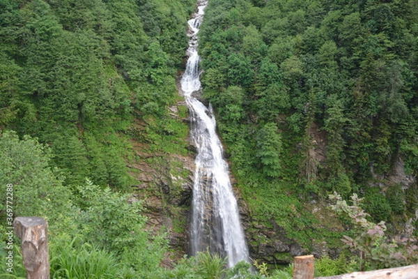 Obraz Waterfall in forest.