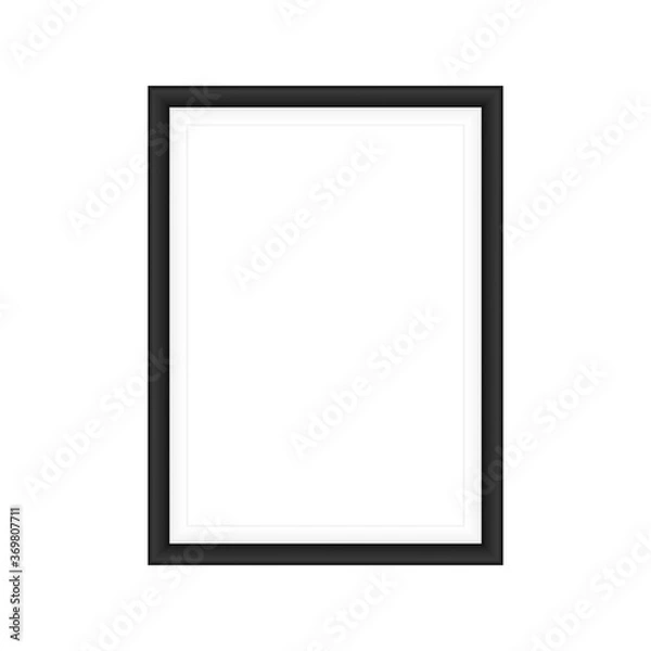 Fototapeta Black frame on a wall vector background design for your content