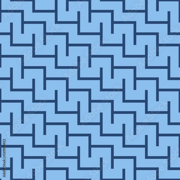 Fototapeta Japanese Step Maze Vector Seamless Pattern