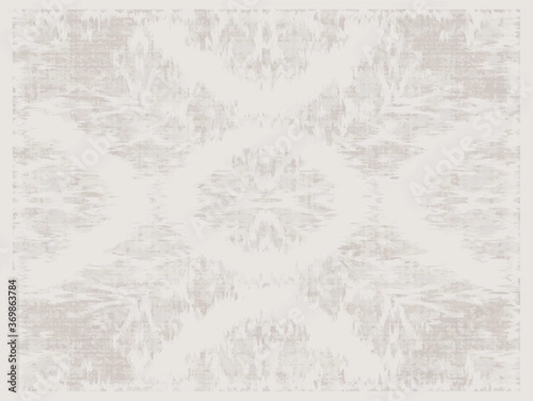 Fototapeta Ikat seamless pattern. Vector tie dye shibori print with stripes and chevron. Ink textured japanese background. Ethnic fabric vector. Bohemian fashion. Endless watercolor texture. African rug.