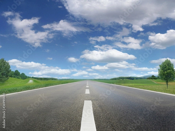 Obraz straße, wolkenhimmel