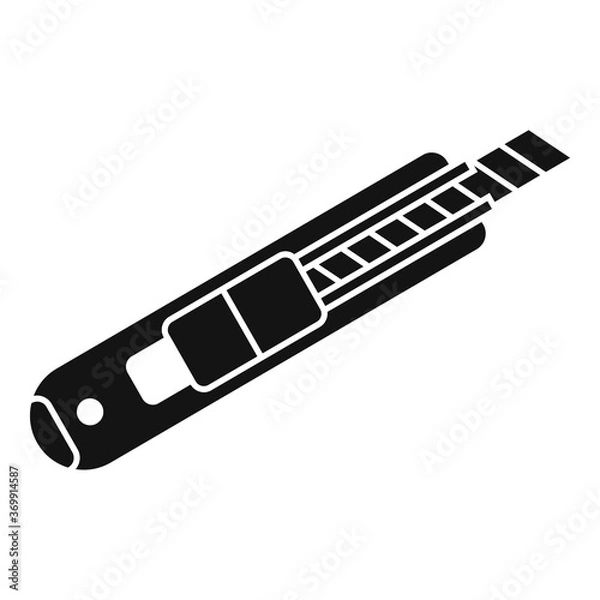Fototapeta Construction knife icon. Simple illustration of construction knife vector icon for web design isolated on white background