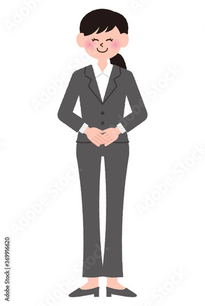 Obraz ポーズをとっているスーツ姿の女性