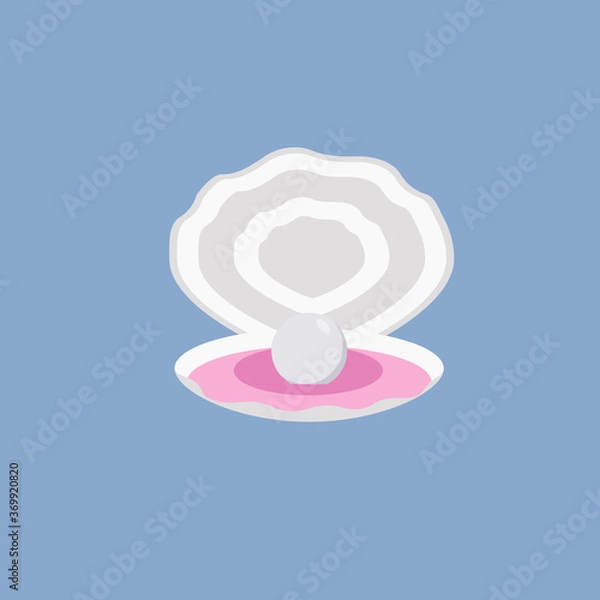 Fototapeta An oyster with a pearl is very expensive inside which will be used for decoration