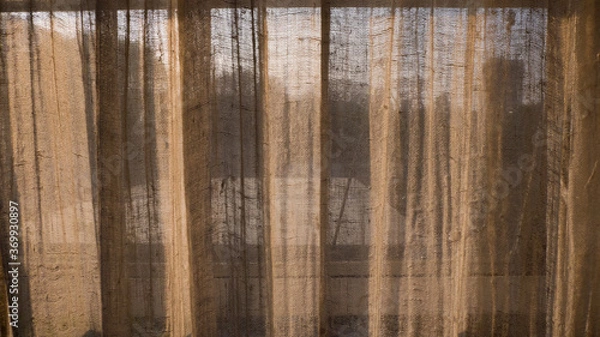 Obraz Rideau transparent et ombre du soleil
