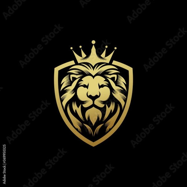 Fototapeta lion logo design vector template 