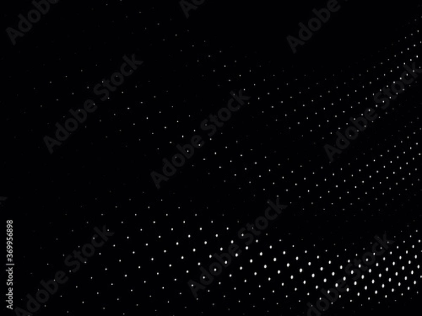 Fototapeta Halftone fade gradient background. Black and white backdrop. Monochrome points vector.