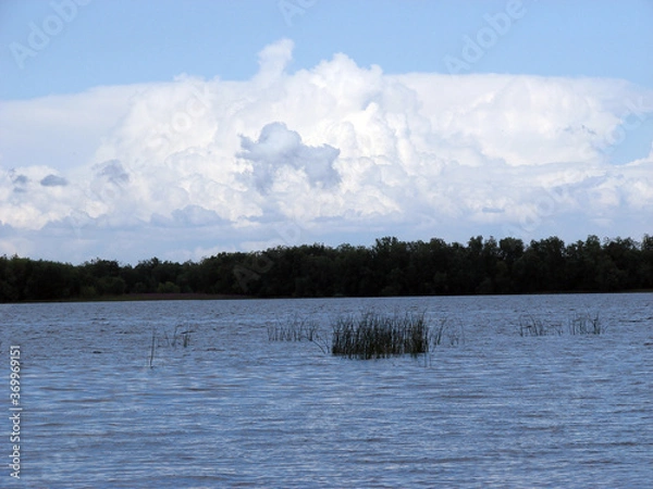 Obraz clouds over the river
