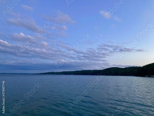Obraz lake and sky at sunset