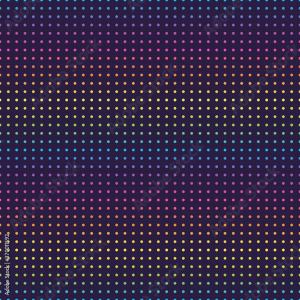 Fototapeta Bright Rainbow Retro Seamless Pattern - Colorful ombre gradient repeating pattern design on solid dark purple background