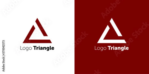 Obraz Design triangle logo element. Infinite cross ribbon vector design icon template.