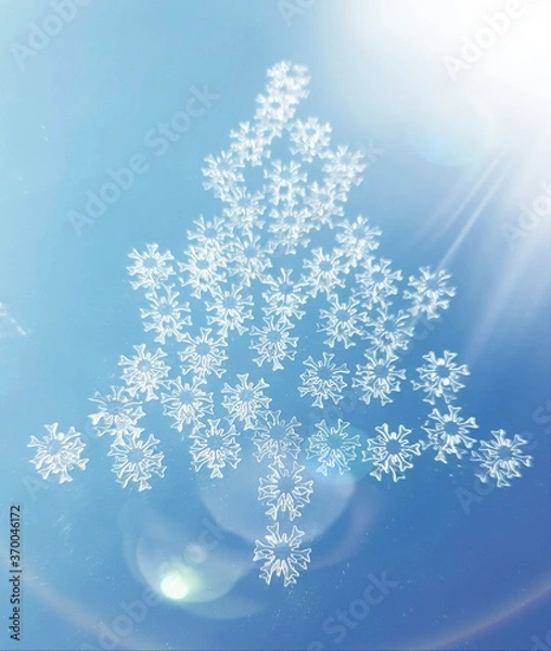 Obraz blue christmas background