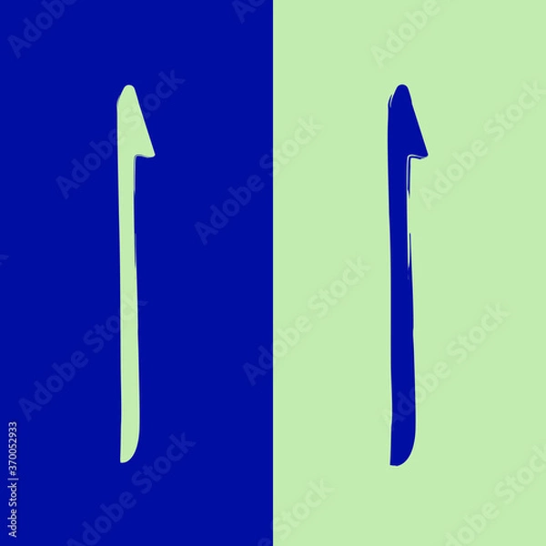 Obraz Elif (Alif) Letter Arabic Calligraphy Vector.