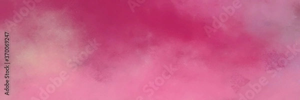 Fototapeta decorative abstract painting background graphic with pale violet red, moderate pink and tan colors and space for text or image. can be used as horizontal background texture