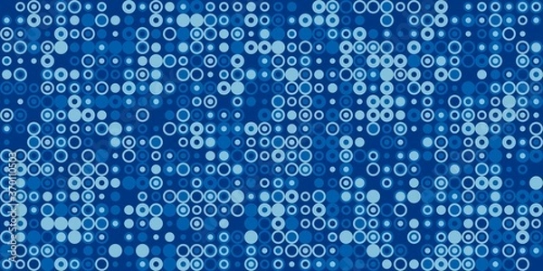 Obraz 大きさと色の異なる円を並べた幾何学模様