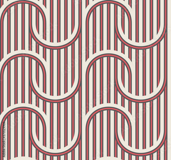 Fototapeta Vector seamless abstract geometric pattern with stripes