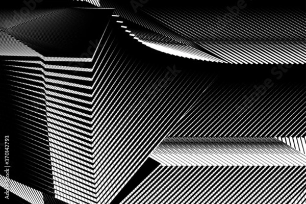 Fototapeta Abstract halftone lines background, geometric dynamic pattern, vector modern design texture.