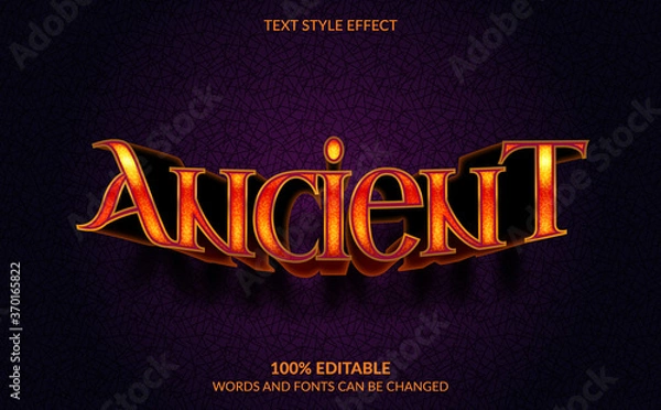 Fototapeta Editable Text Effect, Ancient Text Style
